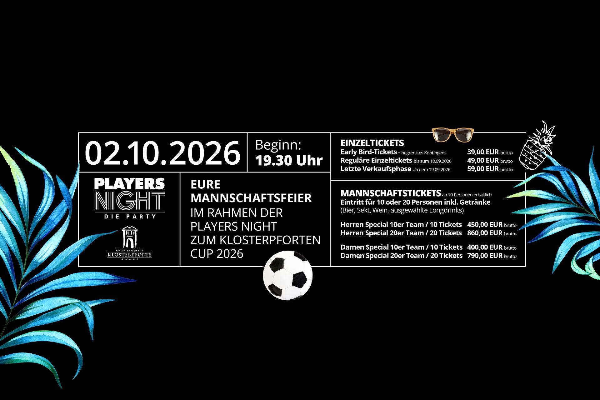 Die Players Night zum Klosterpforten Cup